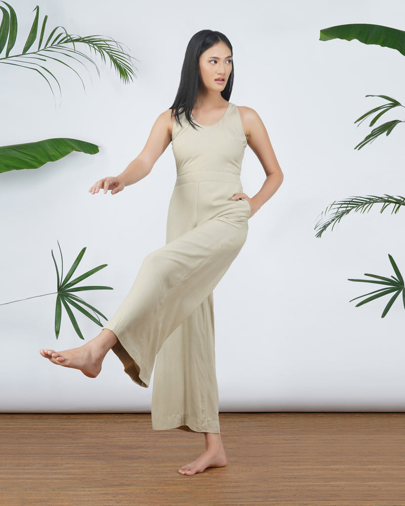 Pale Khadi Jumpsuit